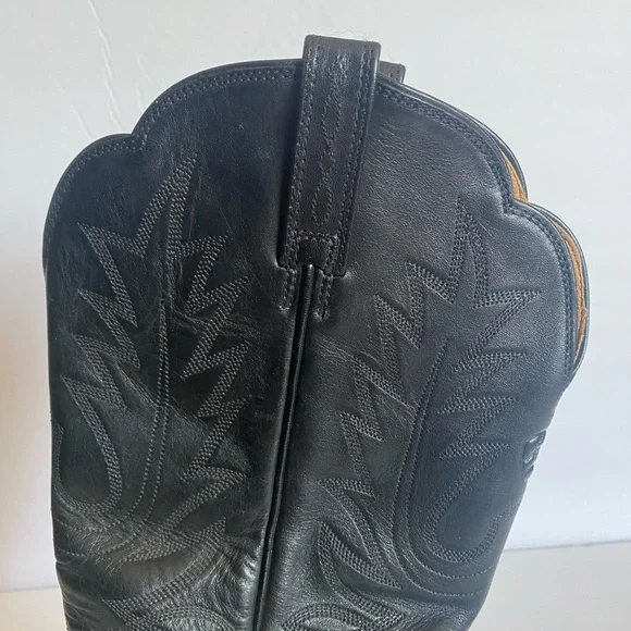 Ariat Black Heeled Boots Classic Western Style - Picture 7 of 10